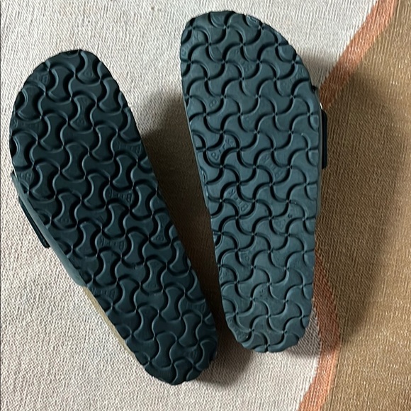 Birkenstock Dark Gray Sandals with Silver Buckle - Picture 2 of 5